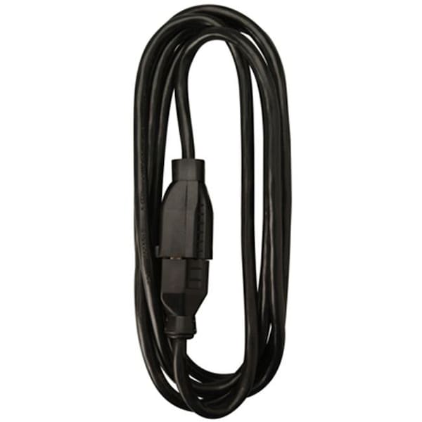 Master Electronics Extension Cord, Indoor/Outdoor, 1 Outlets, Black, Vinyl, 15 ft 239095 - main